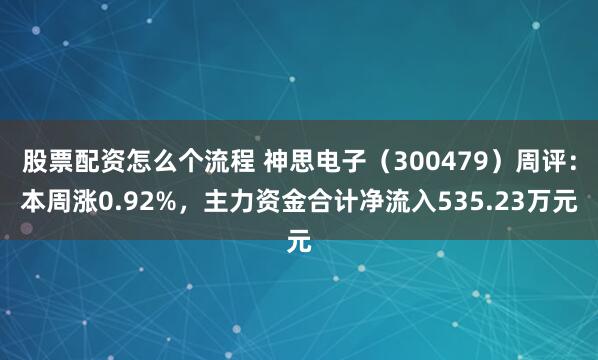 股票配资怎么个流程 神思电子（300479）周评：本周涨0.92%，主力资金合计净流入535.23万元